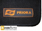 Тканный шеврон логотип Priora (Приора) Рыжий